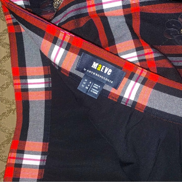 Anthropologie Maeve Plaid Skirt, Size 4 - Picture 7 of 9